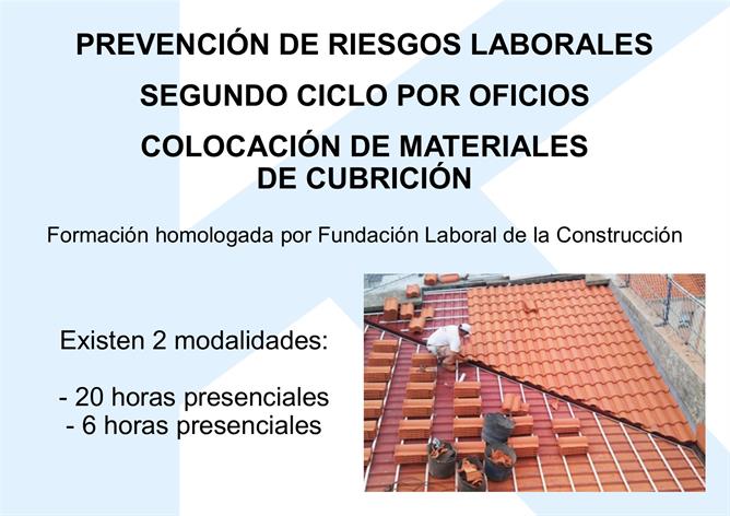 Colocación de materiales de cubrición